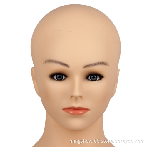 Realistic  mannequin head and shoulder and tripod stand for wig display